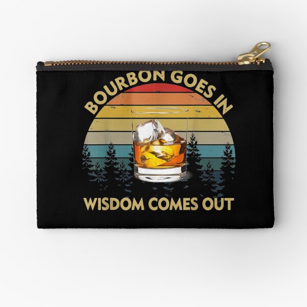 Item preview, Bourbon Goes In Wisdom Comes Out Funny Drinking Gift designed and sold by nancymachado.