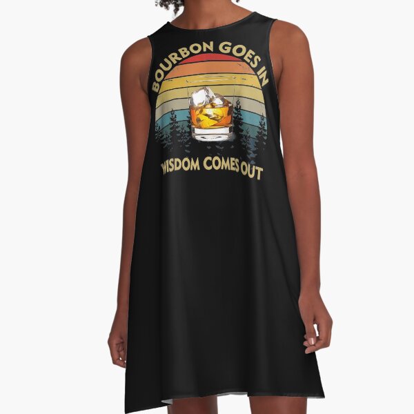 Item preview, Bourbon Goes In Wisdom Comes Out Funny Drinking Gift designed and sold by nancymachado.