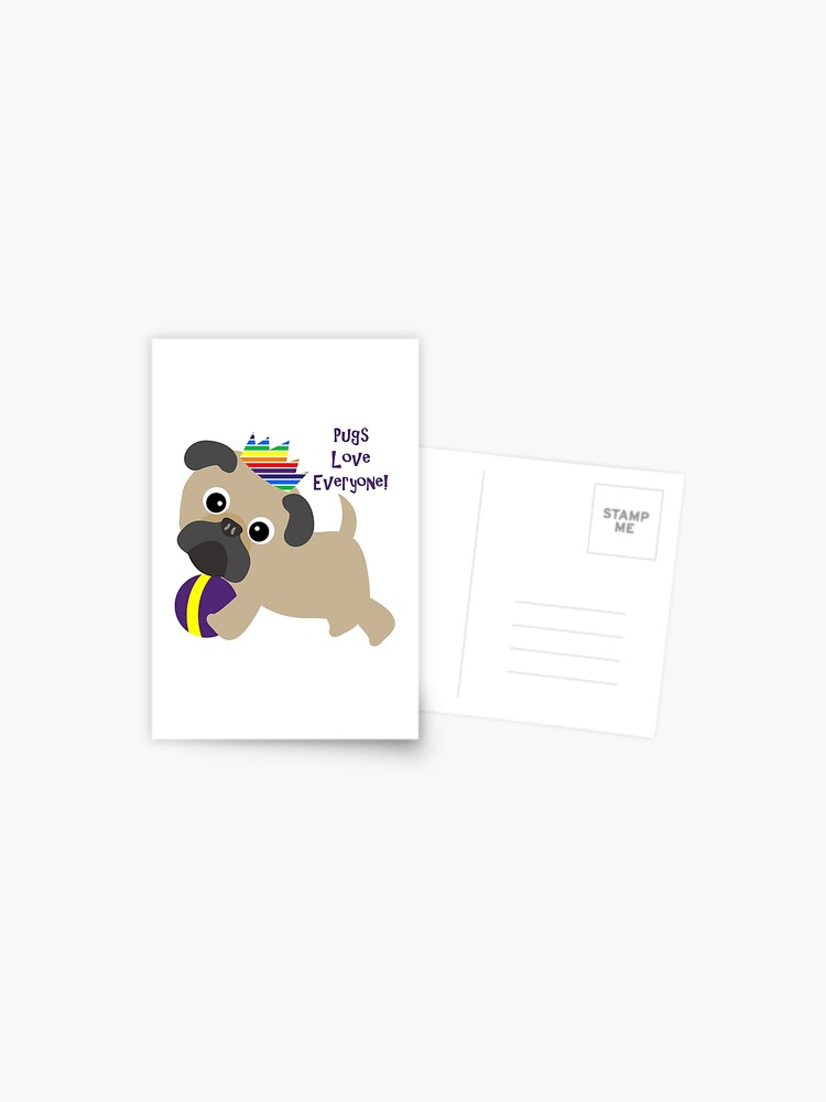 Pugs Love Everyone Gay Pride Tee Pugs Love Everyone Gay Pride Tee