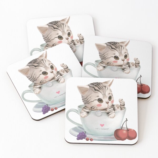Item preview, Cute cat kitten playing inside Cup designed and sold by Cat2D.
