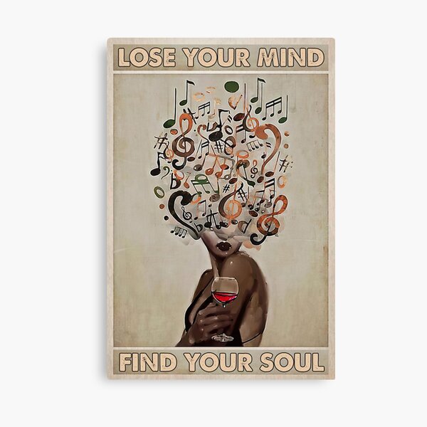 Vista previa del artículo con la obra «Música vintage Lose Your Mind Find Your Soul, amante de la música», diseñado y vendido por LuvSeven.
