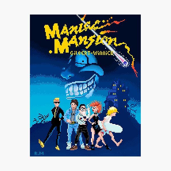 THE PIXELED MANIAC MANSION Lámina fotográfica