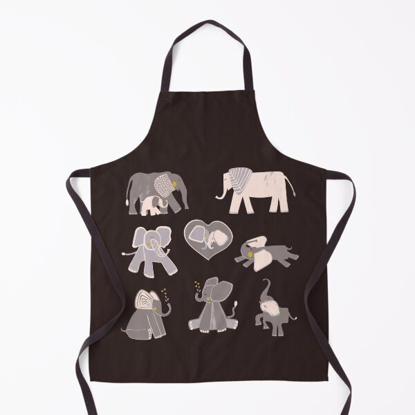 Item preview, Cute Herd of Elephants with babies, Grey White Yellow designed and sold by Marfalomeo.