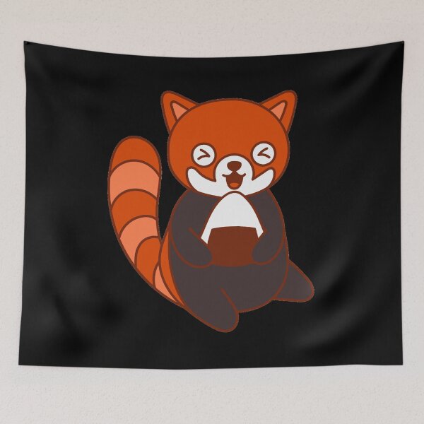 Item preview, Red Panda eating Oniguiri designed and sold by zareworks.