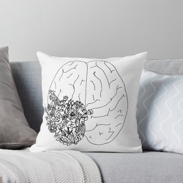 Item preview, Anatomy, brain with flowers designed and sold by NinaBetterNot.