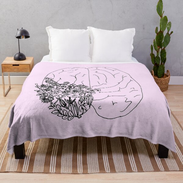 Item preview, Anatomy, brain with flowers designed and sold by NinaBetterNot.