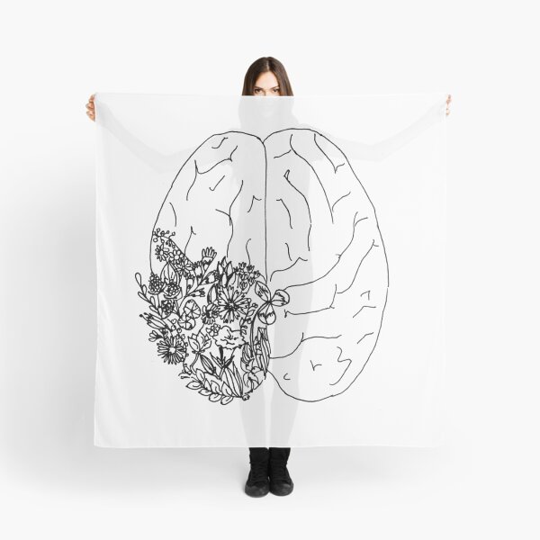 Item preview, Anatomy, brain with flowers designed and sold by NinaBetterNot.