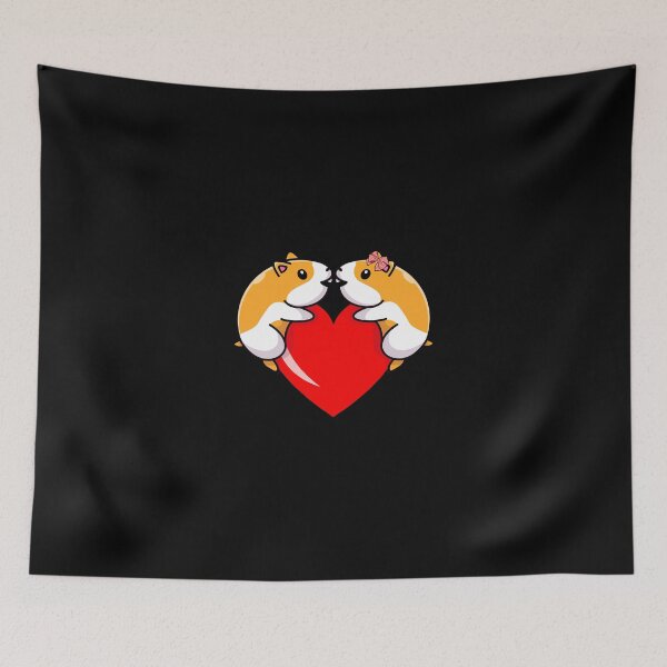 Item preview, Double Hamster Love – Cute Pet Love Heart designed and sold by PrintPress.
