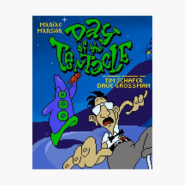 THE PIXELED DAY OF THE TENTACLE Lámina fotográfica