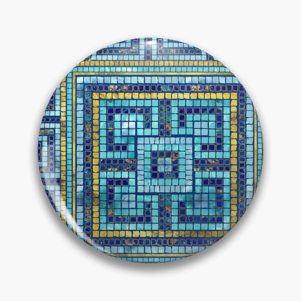 Item preview, Mosaic Tile Greek Meander Key  designed and sold by k9printart.