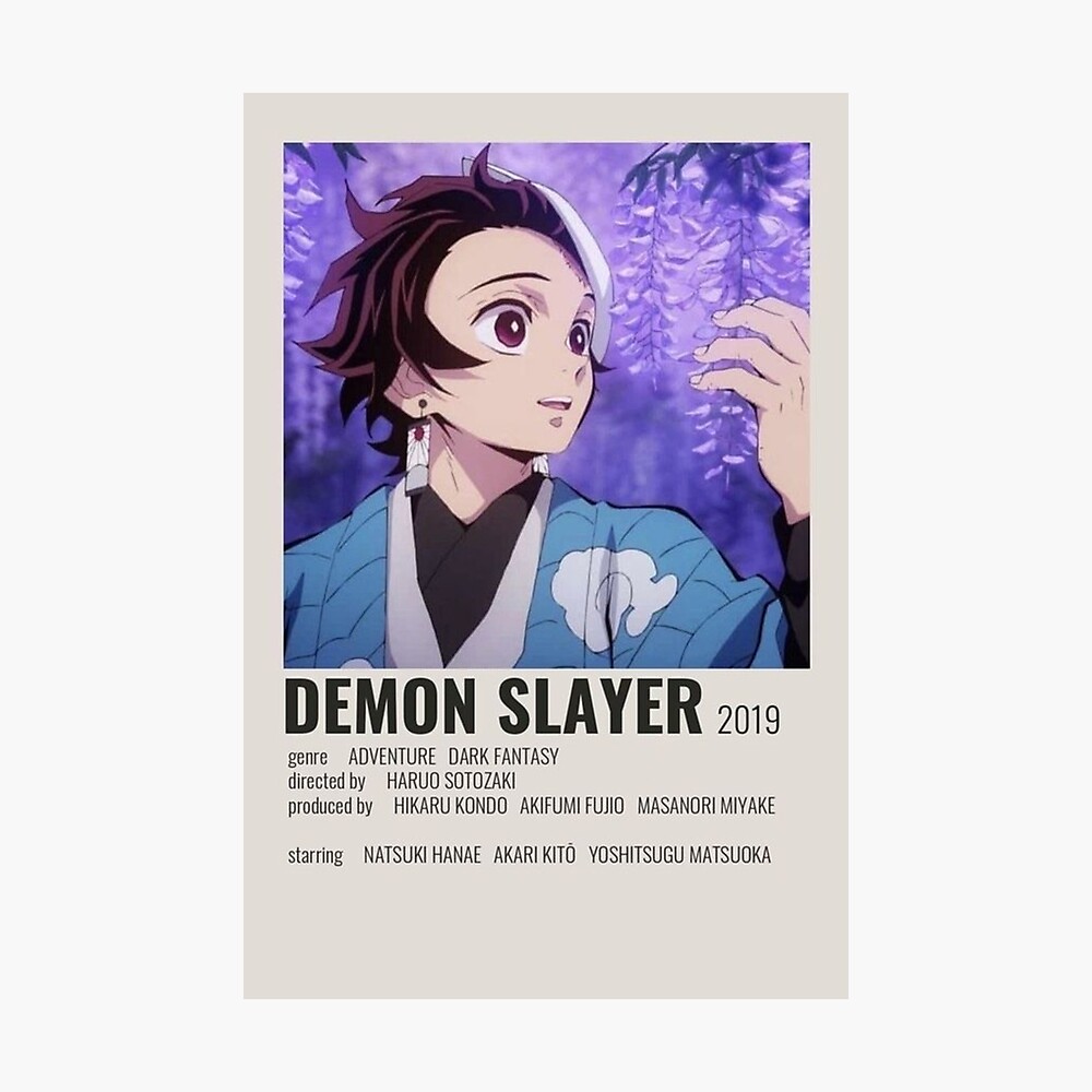 Demon Slayer Kimetsu No Yaiba Alternative Movie Poster Poster By Animesky Redbubble