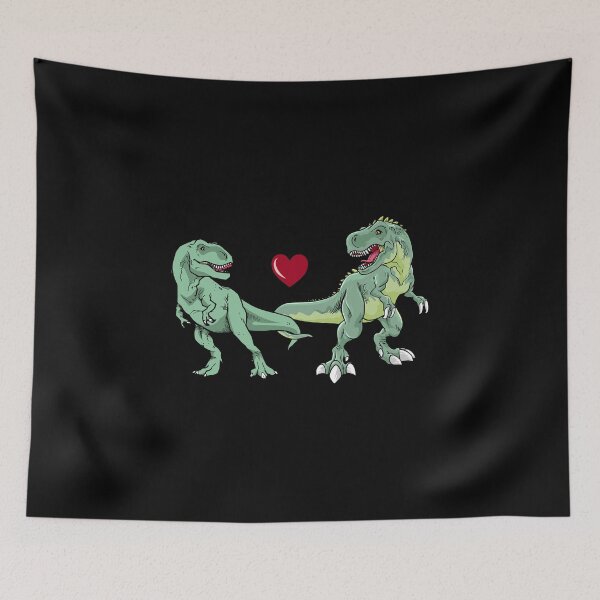 Item preview, Double T-Rex Love – Cute Dinosaur Love Heart designed and sold by PrintPress.