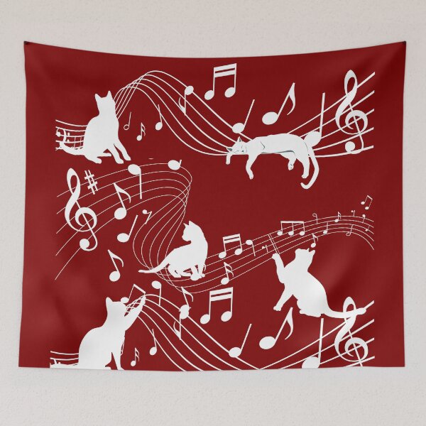 Item preview, Cats and music for cats lovers maroon designed and sold by Zukhra79.