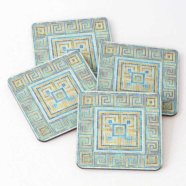 Item preview, Azulejo de mosaico Meandro griego clave designed and sold by k9printart.