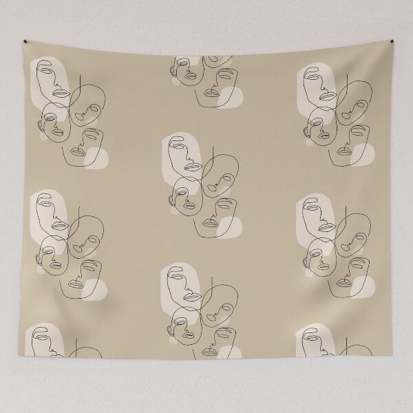 Item preview, Female Faces Fine Line Art designed and sold by the-cold-dots.