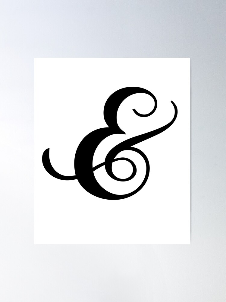 Typography Ampersand Script Printable Digital Download for 