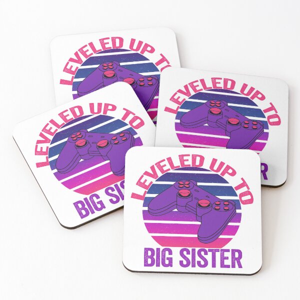 Item preview, Leveled up to big sister - awesome gift girl gamer to be big sister 2021 designed and sold by hyggekrog.