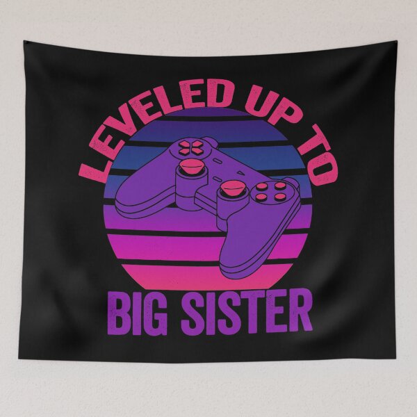 Item preview, Leveled up to big sister - awesome gift girl gamer to be big sister 2021 designed and sold by hyggekrog.