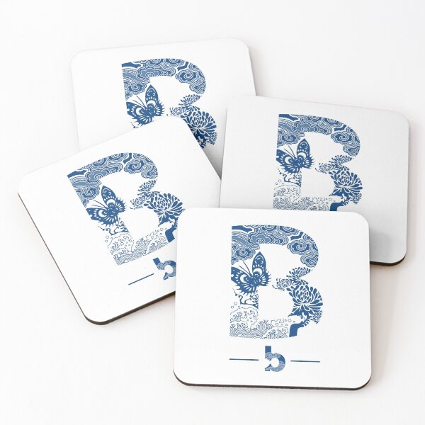 Item preview, Letter-B. Blue & White Chinoiserie Alph, abet Letter Style designed and sold by PonDeArt.