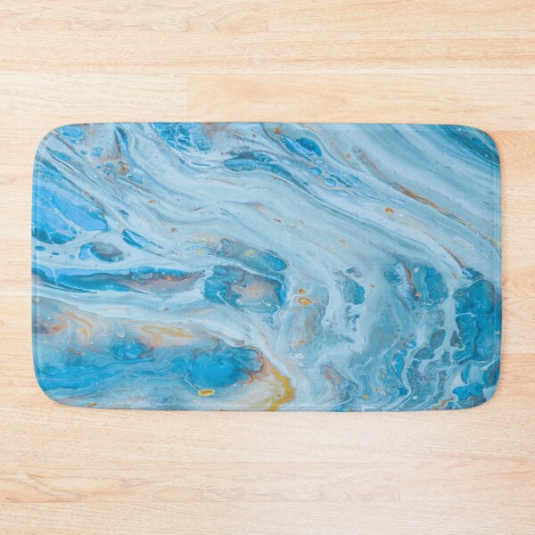 Item preview, Blue White Orange Marble Art designed and sold by BEyourself be.