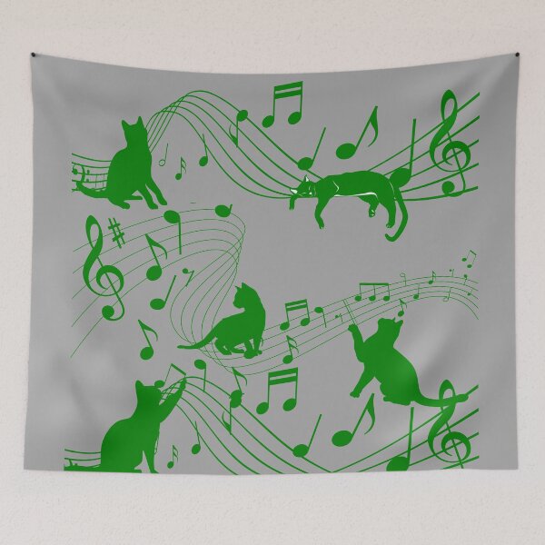 Item preview, Cats and music for cats lovers silver designed and sold by Zukhra79.