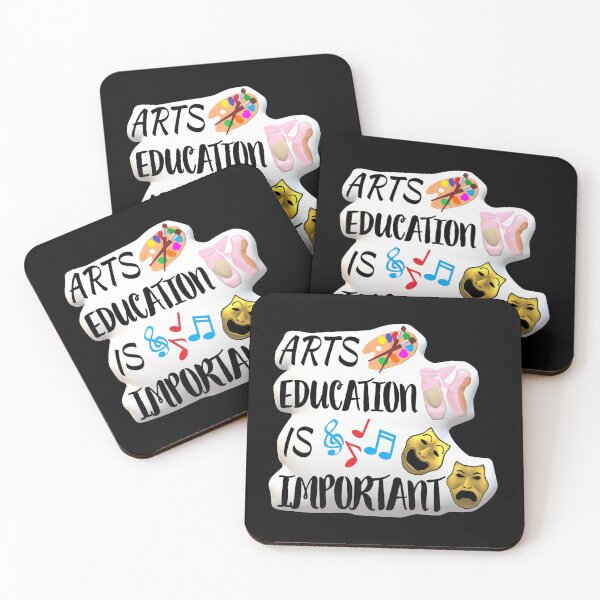 Item preview, Arts Education Is Important with Artist Paint Palette, Ballet Shoes, Drama Masks and Music Notes (Shaped Background) designed and sold by ArtByLM.