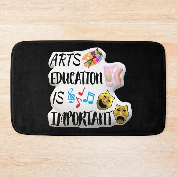 Item preview, Arts Education Is Important with Artist Paint Palette, Ballet Shoes, Drama Masks and Music Notes (Shaped Background) designed and sold by ArtByLM.