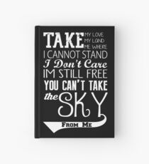Firefly Theme song quote (white version) Hardcover Journal