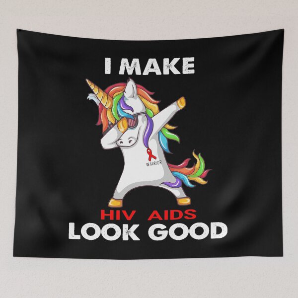 Item preview, I Make Hiv Aids Look Good Cute Unicorn Dabbing Hiv Aids Warrior designed and sold by heppenp.