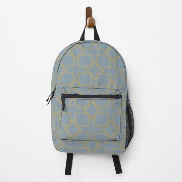 Item preview, Yellow ornament on grayish blue background designed and sold by fowons.