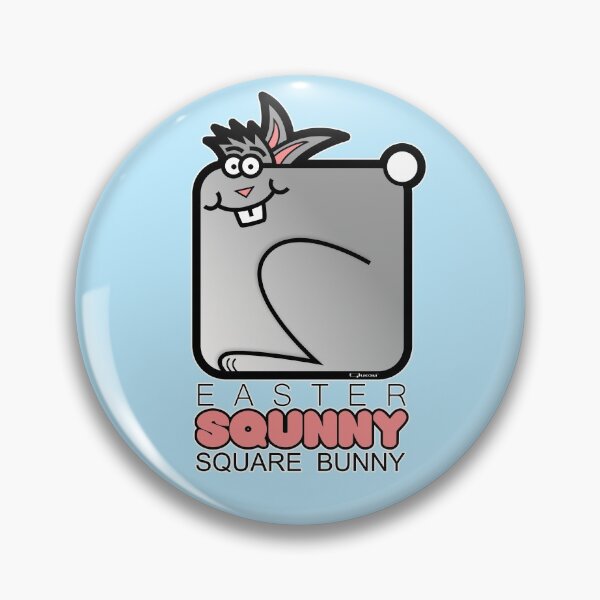 Item preview, Easter Bunny Retro Square Squnny Powder Blue designed and sold by Quooki.