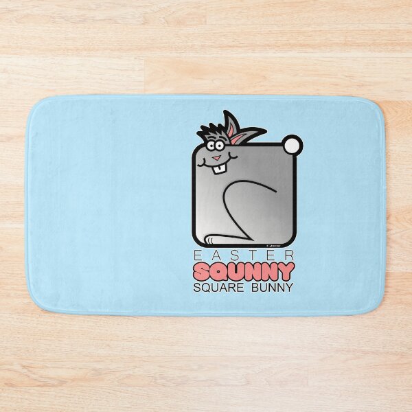 Item preview, Easter Bunny Retro Square Squnny Powder Blue designed and sold by Quooki.