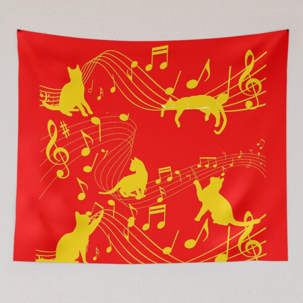 Item preview,  Cats and music for cats lovers red designed and sold by Zukhra79.