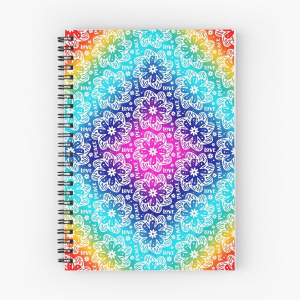 Item preview, Peace and Love Rainbow Flower Power designed and sold by AntiqueImages.