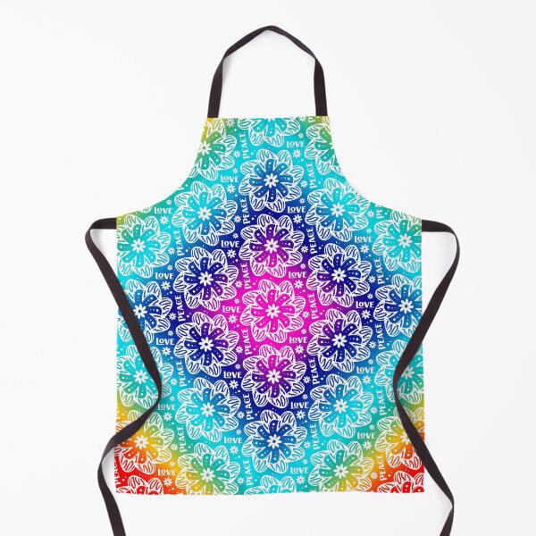 Item preview, Peace and Love Rainbow Flower Power designed and sold by AntiqueImages.
