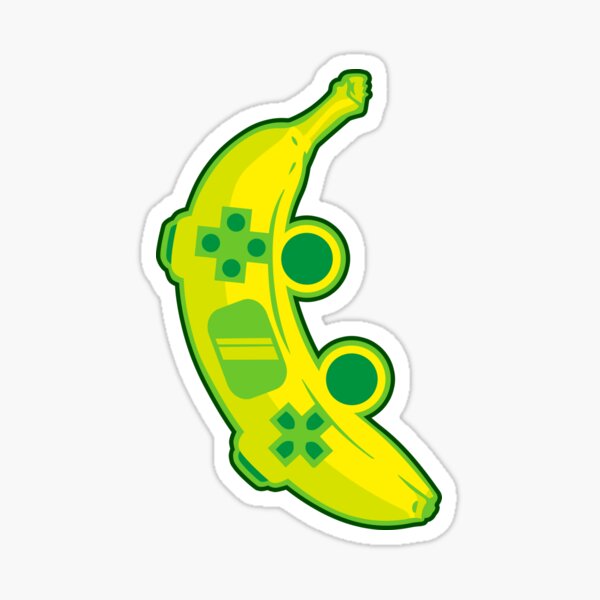 "Banana Game Controller Gamer Fruit Food Technology Pop Art" Sticker