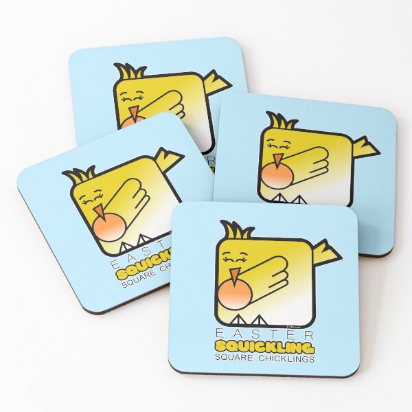 Item preview, Easter Chickling Retro Square Squickling Powder Blue designed and sold by Quooki.