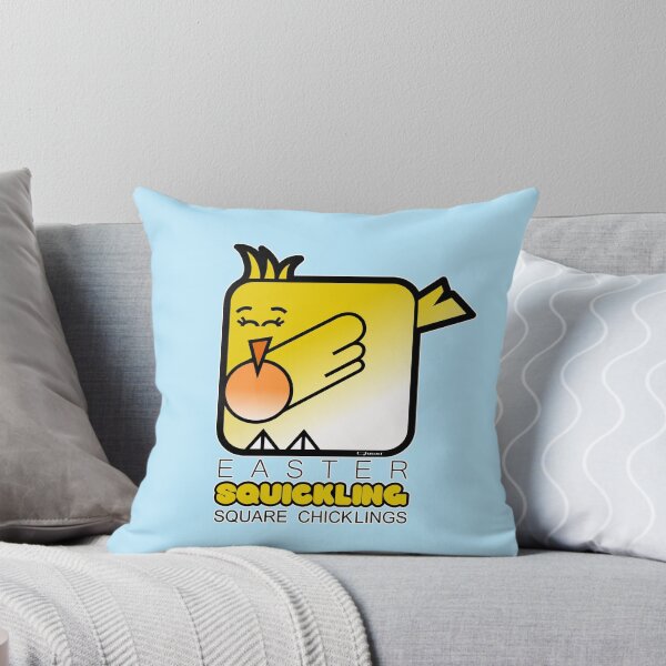 Item preview, Easter Chickling Retro Square Squickling Powder Blue designed and sold by Quooki.