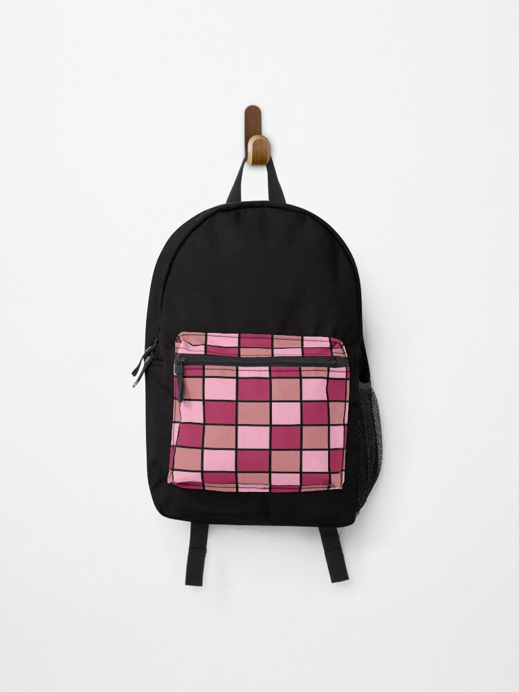 Thumbnail 1 of 3, Backpack, Pink Checks designed and sold by Hope-Innovatory.