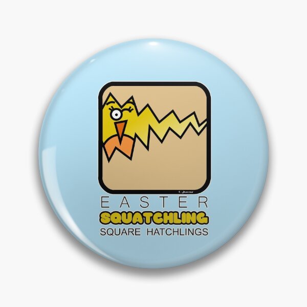 Item preview, Easter Hatchling Retro Square Squatchling Powder Blue designed and sold by Quooki.