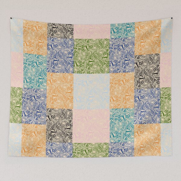Item preview, Flower Pattern Quilt designed and sold by katrinaissilly.