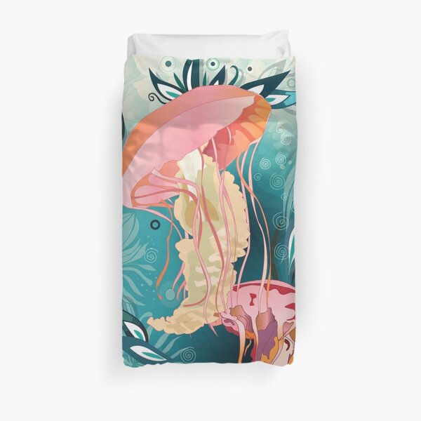 Jellyfish tangling Duvet Cover