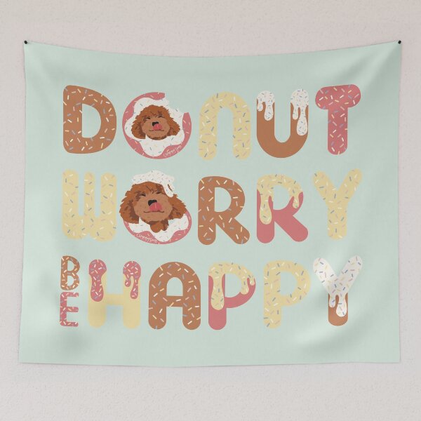 Item preview, Hoku the Poodle - Donut Worry Be Happy designed and sold by Chryeating Sparks.