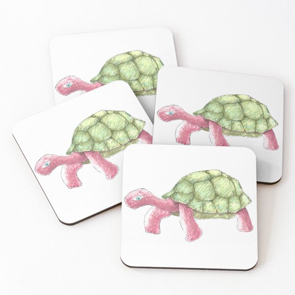 Item preview, Turtle in pink and green designed and sold by SaraCeline.