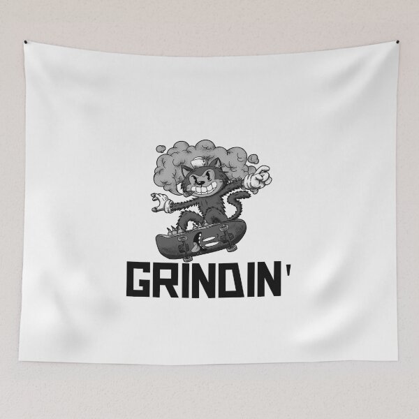 Item preview, Skateboarding Cat Grinding designed and sold by NoelNimmad.