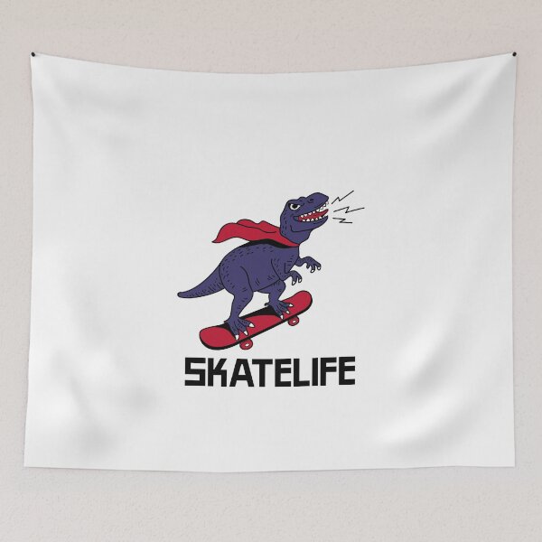 Item preview, Dinosaur skateboarding designed and sold by NoelNimmad.