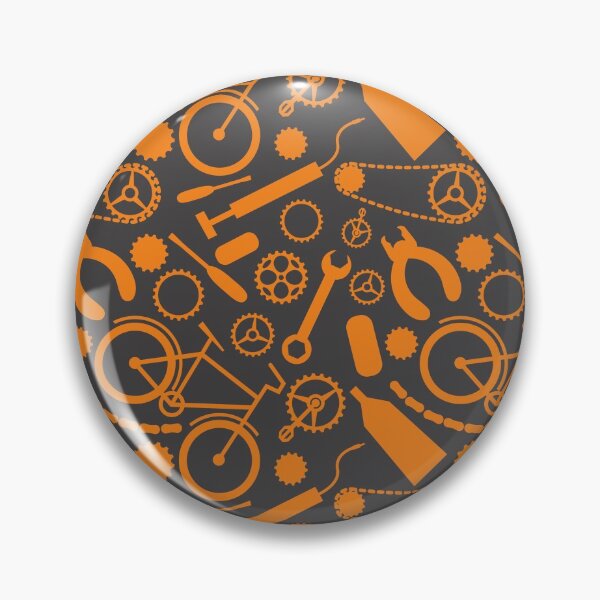 Item preview, Orange Bicycle tools on dark gray background designed and sold by shushunya13.