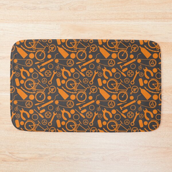 Item preview, Orange Bicycle tools on dark gray background designed and sold by shushunya13.