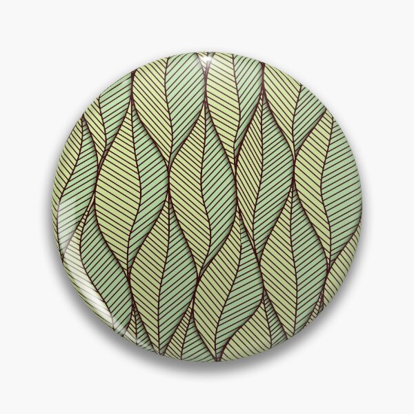 Item preview, Minimal leaf pattern in light green and yellow, with black lining designed and sold by CiniArt.