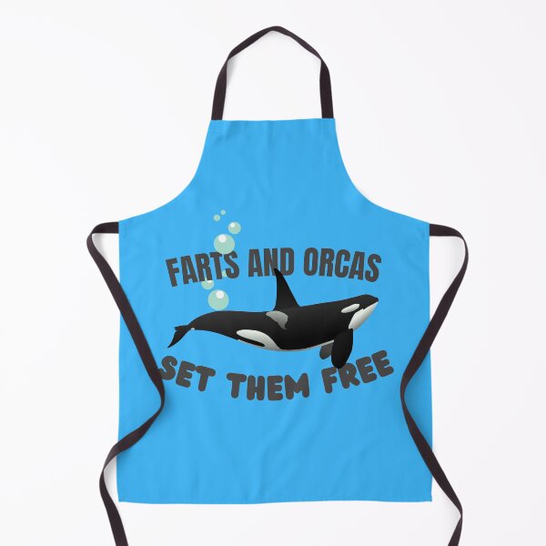 Item preview, Farts and orcas, set them free - Funny Text Killer Whale Design designed and sold by DrawingBoard.